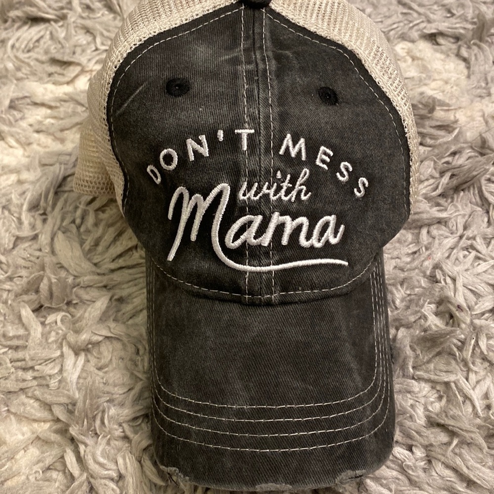Don’t Mess with Mama Polytail/Bun Ball Cap